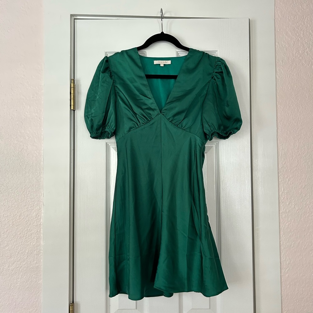 Olivaceous Green Mini Dress